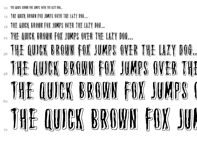 Thirteenth Floor 2 font waterfall